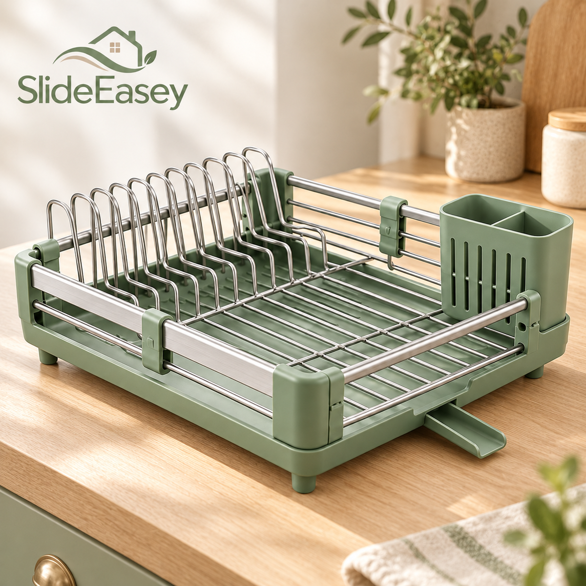SlideEasey Expandable Dish Drying Rack — product view 5
