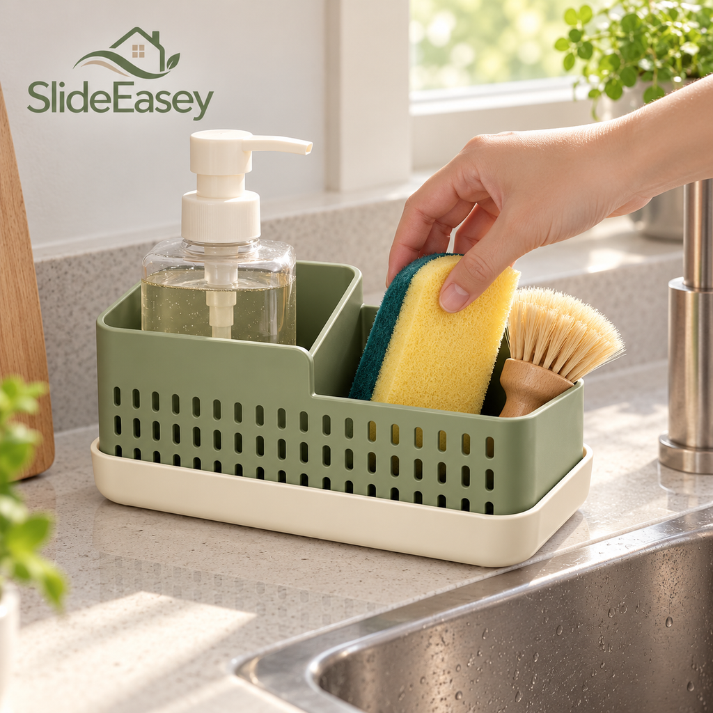 SlideEasey Kitchen Sink Caddy with Drainage Tray — product view 3