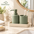 SlideEasey Bathroom Countertop Organizer Set with Soap Pump — product view 1